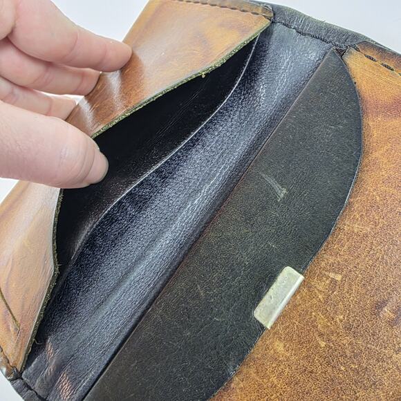 Tooled Embossed Leather Wallet Bi-Fold Checkbook Long Vintage Heritage - Picture 7 of 13